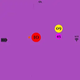 Orbits with colored planets on numbers, animation & sound