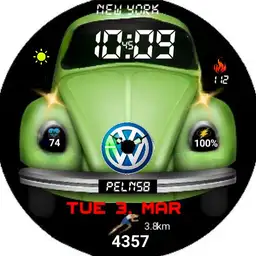 Green VW Beetle
