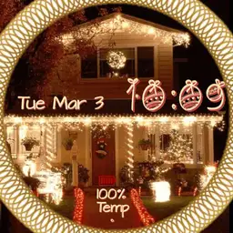 House Decorated for Christmas