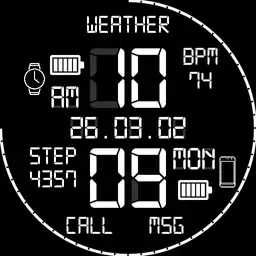 TG1986 simple digital black