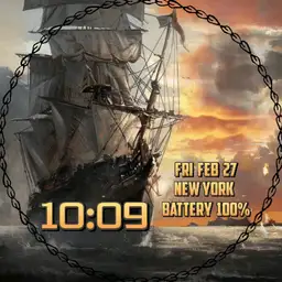 Sunset Sailing Ship