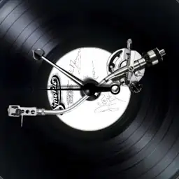 Plattenspieler SMOKIE mit Cover 3S. Animation