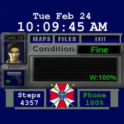 RE3 Menu Carlos