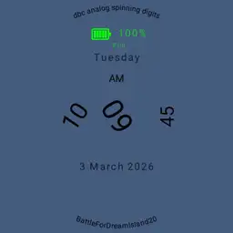 dbc analog spinning digits