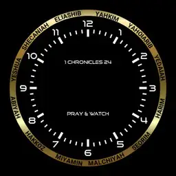 Wall Clock Simple - Black/Gold