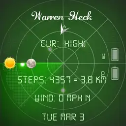 Radar - readable - hands watch.