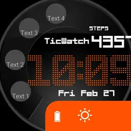 ticwatch pro 3 digital orange