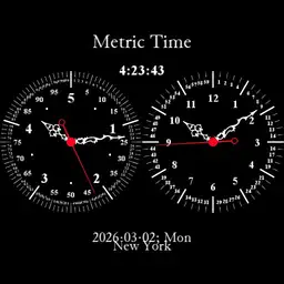 Double Dial 5h Decimal Time Watch