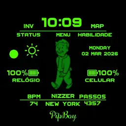 Pip-boy with buttons for TicWatch PT/BR