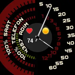 Round Red Watch