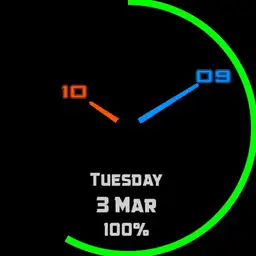 Screen Saver Clock Day date Steps Colored +battery