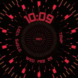 Spinning Red Timepiece