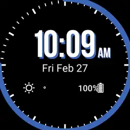 Blue Accent Minimal Watchface