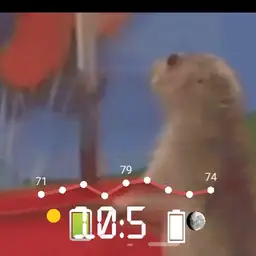 dramatic look, analog clock always on