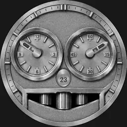 MECHA ROBOT SKULL Split Time Watch by DNB
