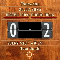 Flip Clock Wood 2024