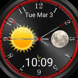 Crimson Horizon Watchface