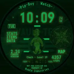 Chach Pip-Boy Watch - Green HUD V2.1