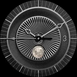 Grey Spirals Moon Phase