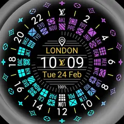 Neon World Timer - By the hour