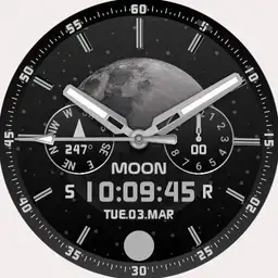 Brute MISSION TO MOON 12h Chronometer Compass Moonphase Space Field Watch
