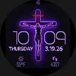 Jesus in purple