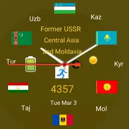 Former USSR Central Asia and Moldavia with maps