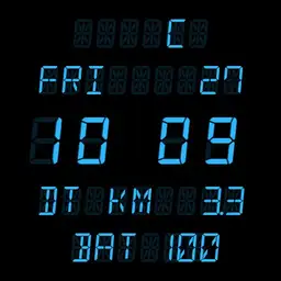 LED Retro Clock Style - Aqua