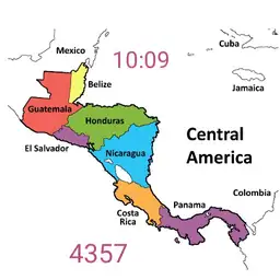 Hispanic Central America, Map