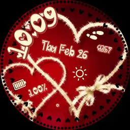 Sparkling Hearts with Swaying Time