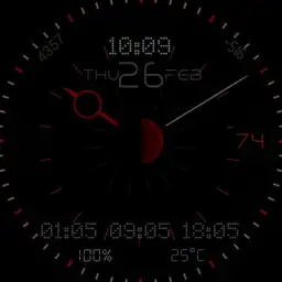 BOouah - Night - Amoled Analog Digital Data - 20% Opacity