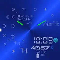 MM5: Blue Elegant Classic Simple, hidden information /Dashboard Digital and analog