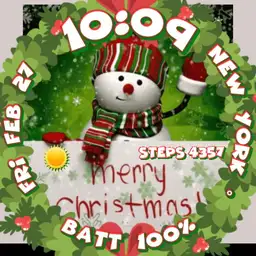 Christmas Wishes from Waving Snowman