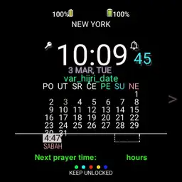 Digital calendar ROUND with front weather Copy