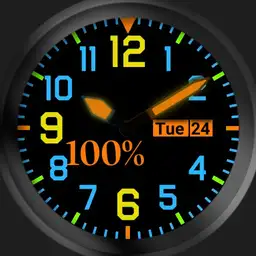 colorful dial with date/calendar
