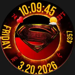 Superman circular digital watch Copy