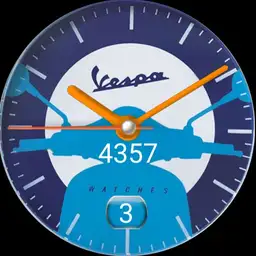 Vespa two tone blue