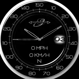 White Airplane with Windspeedometer Animation