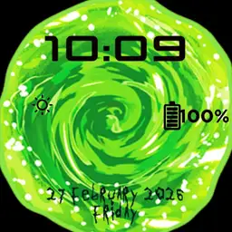 Can-rick and morty-green portal