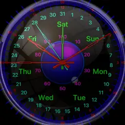 Clock of many colors