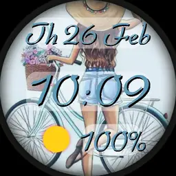 Girl and the bicycle