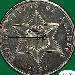 Silver, Trime, 1865, Type III, WOS6