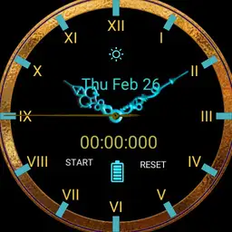 Copper and teal stopwatch by RVincent