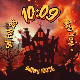 Bright Orange Halloween Sky