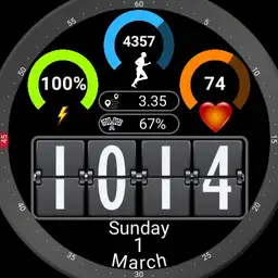 Flip Clock Metall