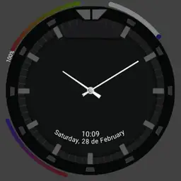 analog digital clock with Google wallet and alarm shortcut