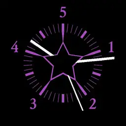 Purple 5h Decimal Time Watch