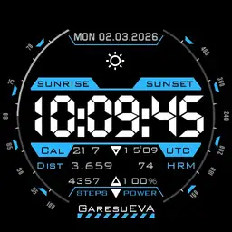 Evangelion blue watch face