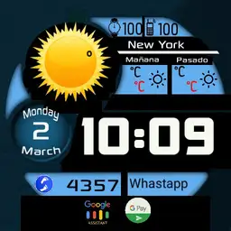 Colors tiempo,Freewassap y asistente, gpay