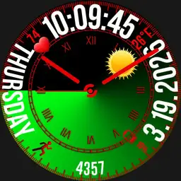 Circular digital and clasic watch 10